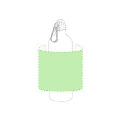 Botella personalizada de aluminio con mosquetón (800ml) | Alrededor del bidón | 200 x 120