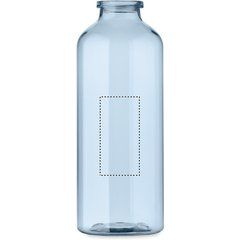 Botella RPET 500ml traslúcida con mosquetón | Trasero | 30 x 60