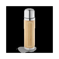 Botella termo 450ml de bambú y acero inox | Cuerpo | 30 x 140