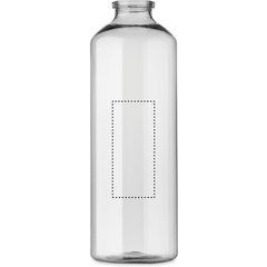 Botella translúcida RPET con mosquetón 750ml | Frontal | 35 x 80