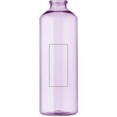 Botella translúcida RPET con mosquetón 750ml | Trasero | 35 x 80