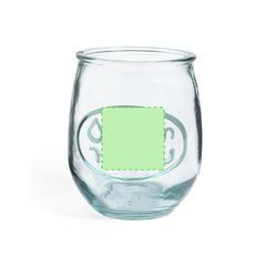 Botella y Vaso Reciclado | En el frente del vaso | 40 x 40