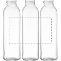 Botella Vidrio Reciclado 500ml con Funda | Circunferencia | 150 x 90