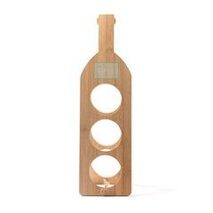 Botellero de bambú natural plegable | ZONA2 | 60 x 40