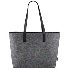 Bolsa de Fieltro RPET Asas Largas PU | Frontal | 60 x 95
