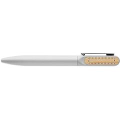 Bolígrafo giratorio de aluminio reciclado con clip bambú | CLIP RIGHT HANDED | 30 x 6