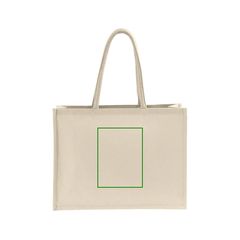 Bolsa de compra de algodón con asas largas y laminado | Trasera | 150 x 200