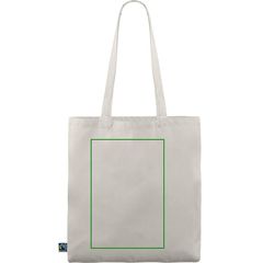 Bolsa fabricada en algodón Fairtrade | Trasera | 200 x 300