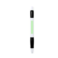 Bolígrafo blanco con clip y cómoda empuñadura a color | Area 3 | 40 x 6
