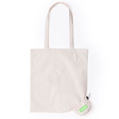 Bolsa plegable blanca de algodón | Esquina bolsa | 50 x 18