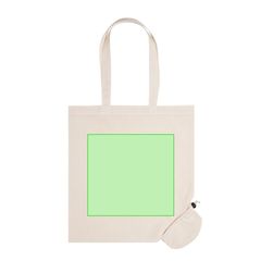 Bolsa ecológica plegable de algodón muy resistente | Centrado cara A (desplegamos y marcamos) | 265 x 250