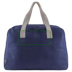 Bolsa de algodón reciclado azul | Trasera | 230 x 100