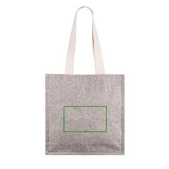 Bolsa de algodón melange con cierre de botón | Trasera | 200 x 120