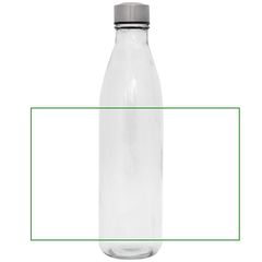 Botella Cristal 1L Tapa Acero Inox | Frontal | 220 x 160