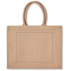 Bolsa de compra ecológica de yute e interior laminado | BACK EMBROIDERY | 280 x 230