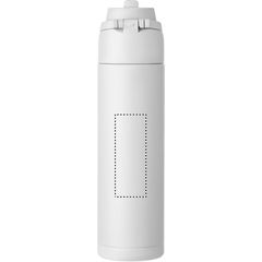 Botella doble pared 500 ml acero reciclado con pajita | Trasero | 30 x 80
