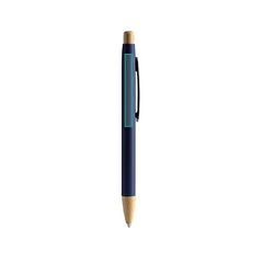 Bolígrafo azul con acabado goma | ZONA2 | 60 x 6
