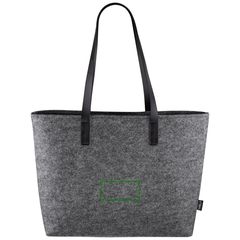 Bolsa de Fieltro RPET Asas Largas PU | Frontal | 100 x 50