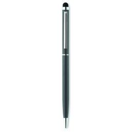 Bolígrafo de aluminio en sobrios colores con puntero táctil Titanio