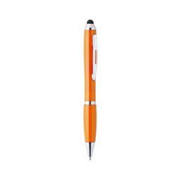 Bolígrafo con puntero táctil personalizado giratorio de colores Naranja