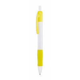Bolígrafo cuerpo blanco detalles color Amarillo