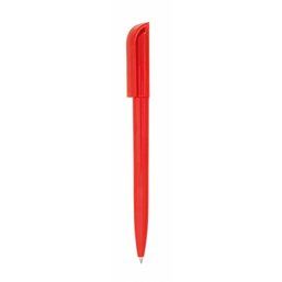 Bolígrafo de plástico con mecanismo giratorio Rojo