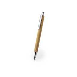 Bolígrafo ecológico de bambú con detalles metálicos