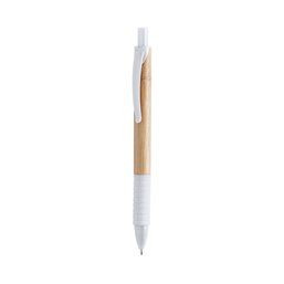 Boligrafo ecológico de bambú ideal para publicidad Blanco