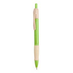 Bolígrafo ecológico de caña de trigo con empuñadura a juego Verde