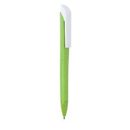 Bolígrafo ecológico de caña de trigo y detalles de colores Verde