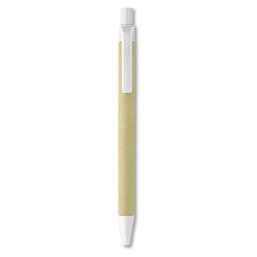 Bolígrafo ecológico de fibra de almidón de maíz y tinta azul Blanco