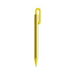 Bolígrafo metálico con acabado brillante y pulsador original Amarillo