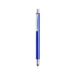 Bolígrafo metálico de colores con puntero táctil a juego Azul