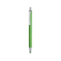Bolígrafo metálico de colores con puntero táctil a juego Verde
