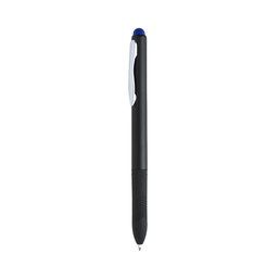 Boligrafo negro con puntero de color Azul