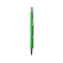 Bolígrafo personalizado de colores con detalles cromados Verde