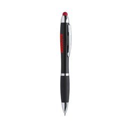 Bolígrafo puntero táctil con logo luminoso Rojo