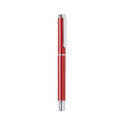 Bolígrafo roller con acabado metalizado Rojo