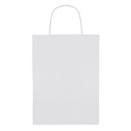 Bolsa de papel mediana reciclable 22 x 11 cm Blanco