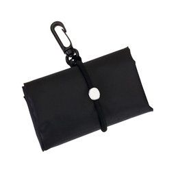 Bolsa plegable con mosqueton 42,5 x 38 x 7 cm Negro