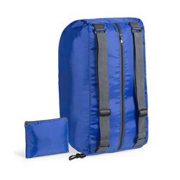 Bolso mochila plegable en ripstop Azul