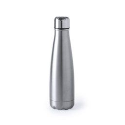 Botella de agua personalizada de acero inox y plástico (630 ml) Plateado