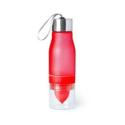 Botella de agua personalizada de plástico sin BPA con exprimidor (700 ml) Rojo