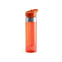 Botella de gimnasio personalizada sin BPA y resistente al calor (650 ml) Naranja