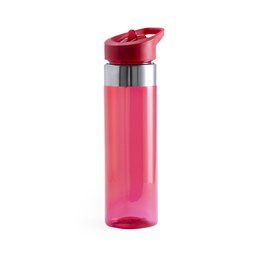 Botella de gimnasio personalizada sin BPA y resistente al calor (650 ml) Rojo