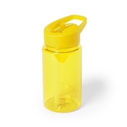 Botella deportiva personalizada infantil de plástico sin BPA (440 ml) Amarillo