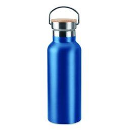 Botella térmica personalizada de acero inox. y pared doble (500 ml) Azul