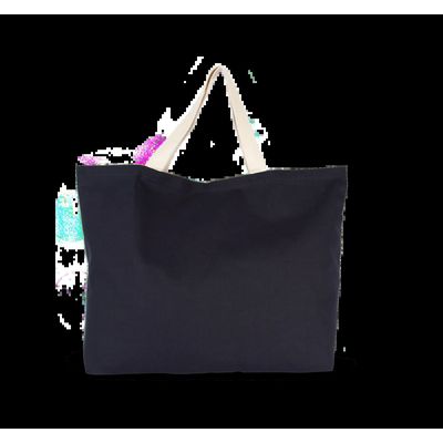 Bolsa shopper clásica extragrande Navy / Natural