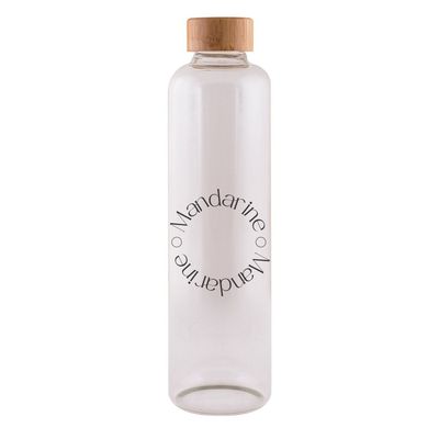 Botella de 1 litro con tapón de bambú