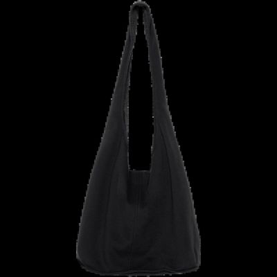 Bolsa bandolera de felpa Cierre magnético Black
